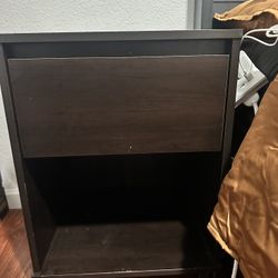 Bedside Table With Storage Compartment 