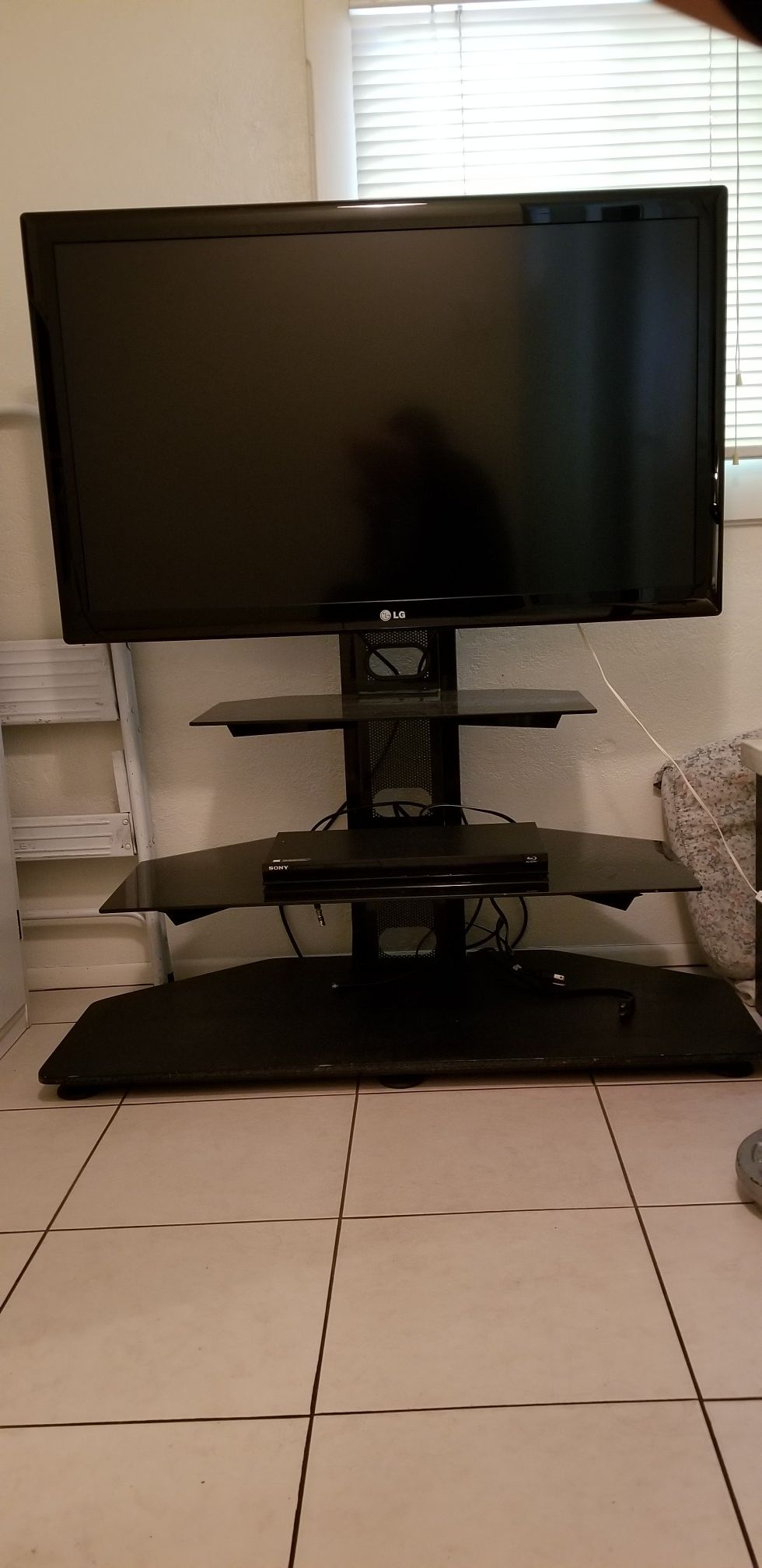 LG LED TV and stand furniture
