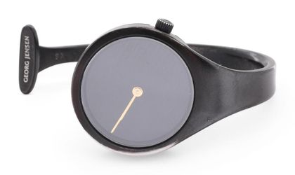 Georg Jensen 336 Vivianna Matte Black PVD Stainless Steel Bangle Watch, 27mm, XS