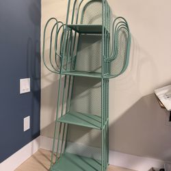 Display Cabinet Creative Metal Cactus Freestanding Bookshelf