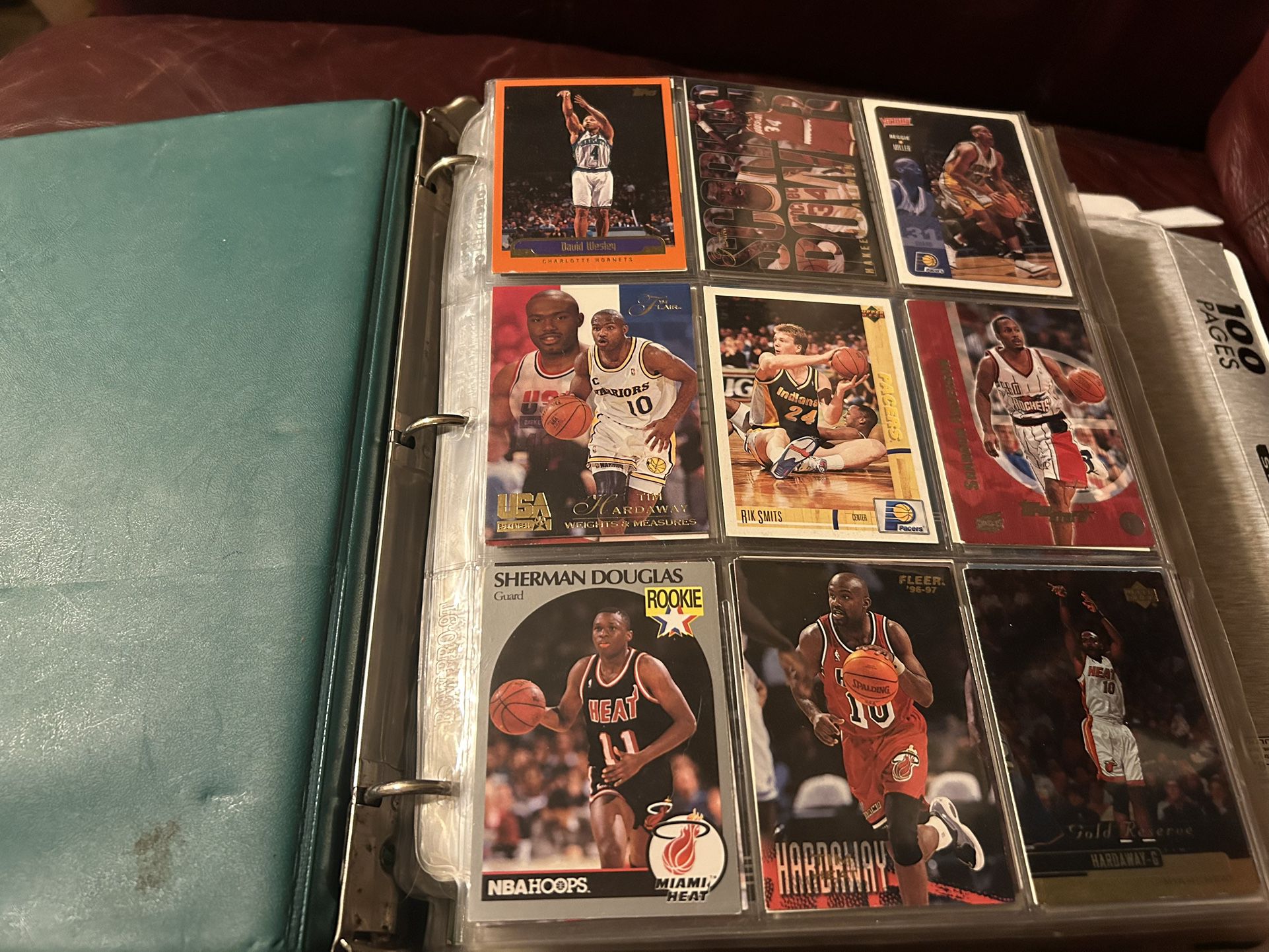 NBA Trading Cards Binder With few NFL Trading Cards