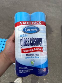 Sprayway Glass Cleaner Foaming Aerosol Spray, 19 oz, 2-Pack, Ammonia-Free, Streak-Free Shine