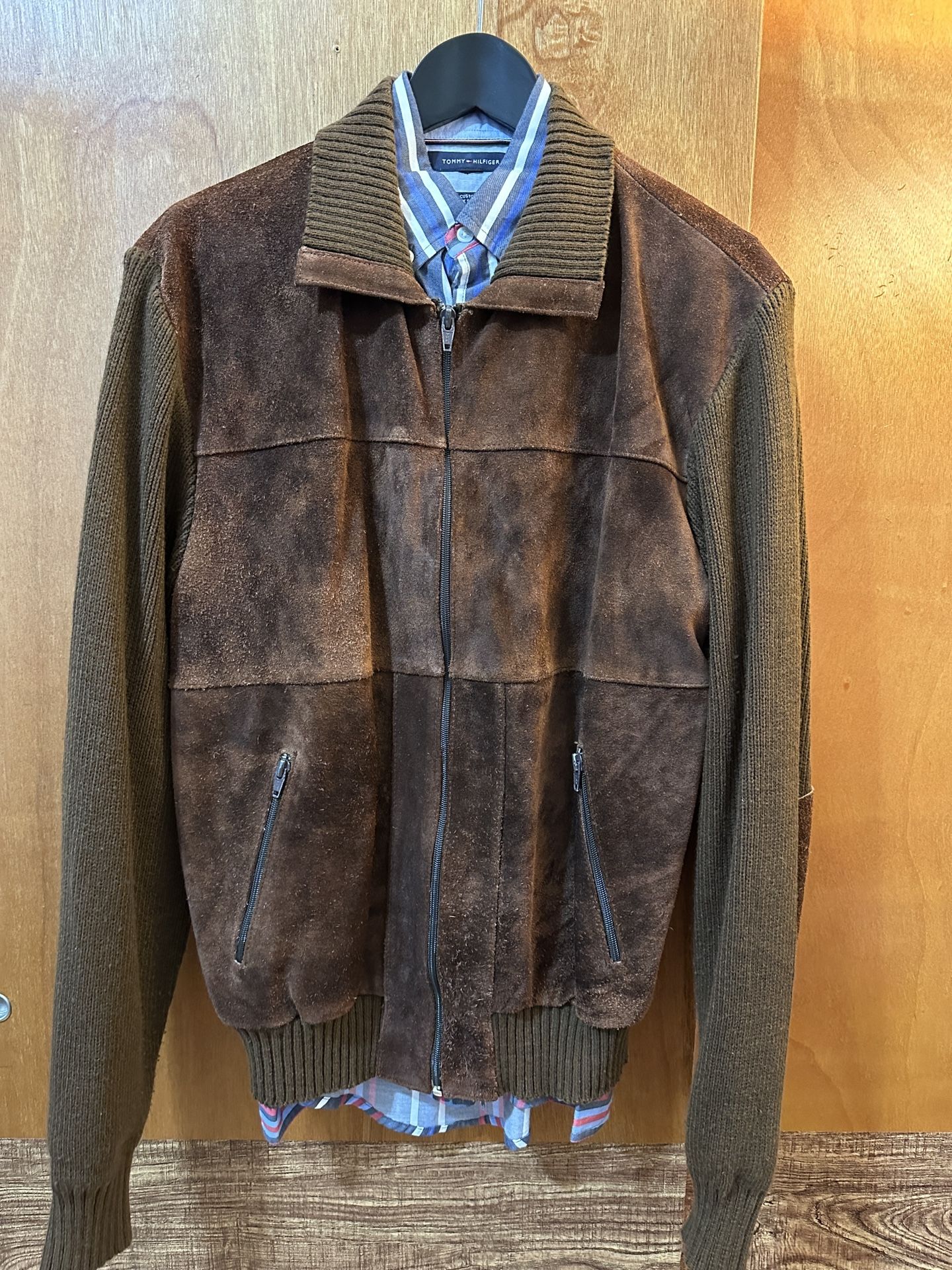 Men’s Brown Leather Jacket Size M