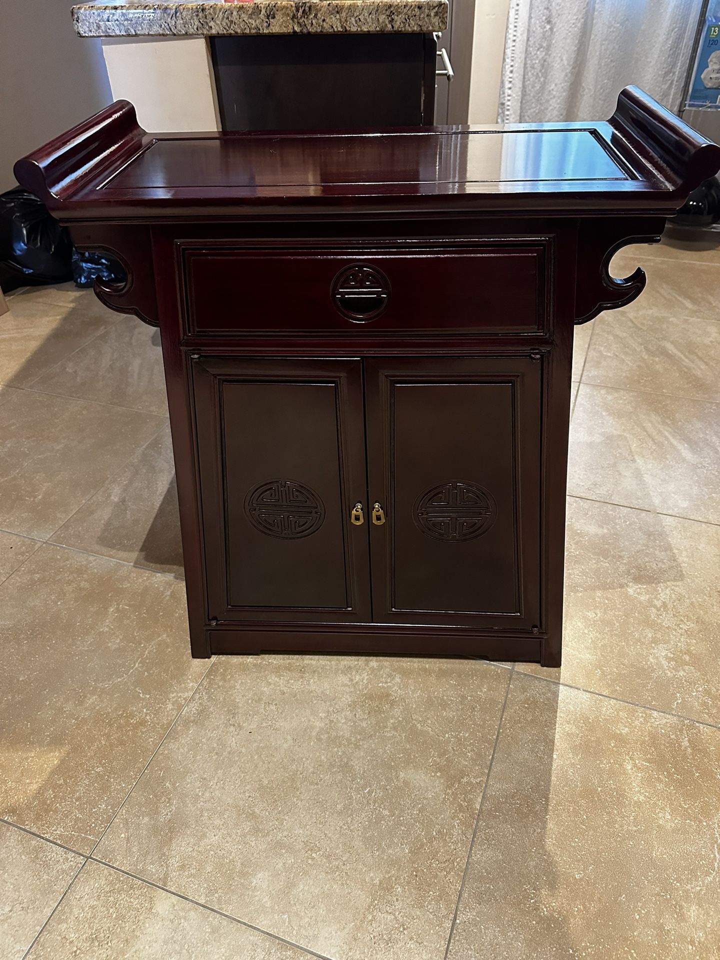 Oriental Rosewood Altar Cabinet