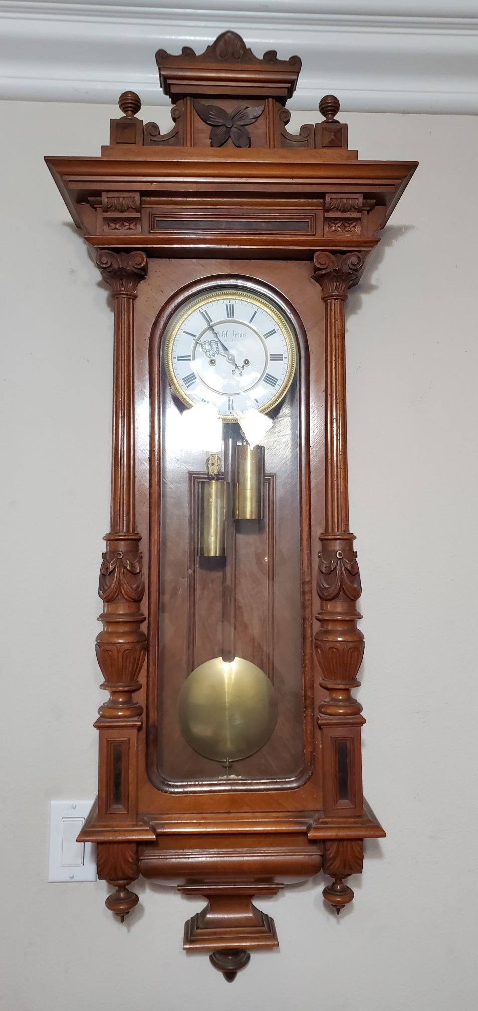 Gustav Becker Antique Vienna Regulator Clock 1890