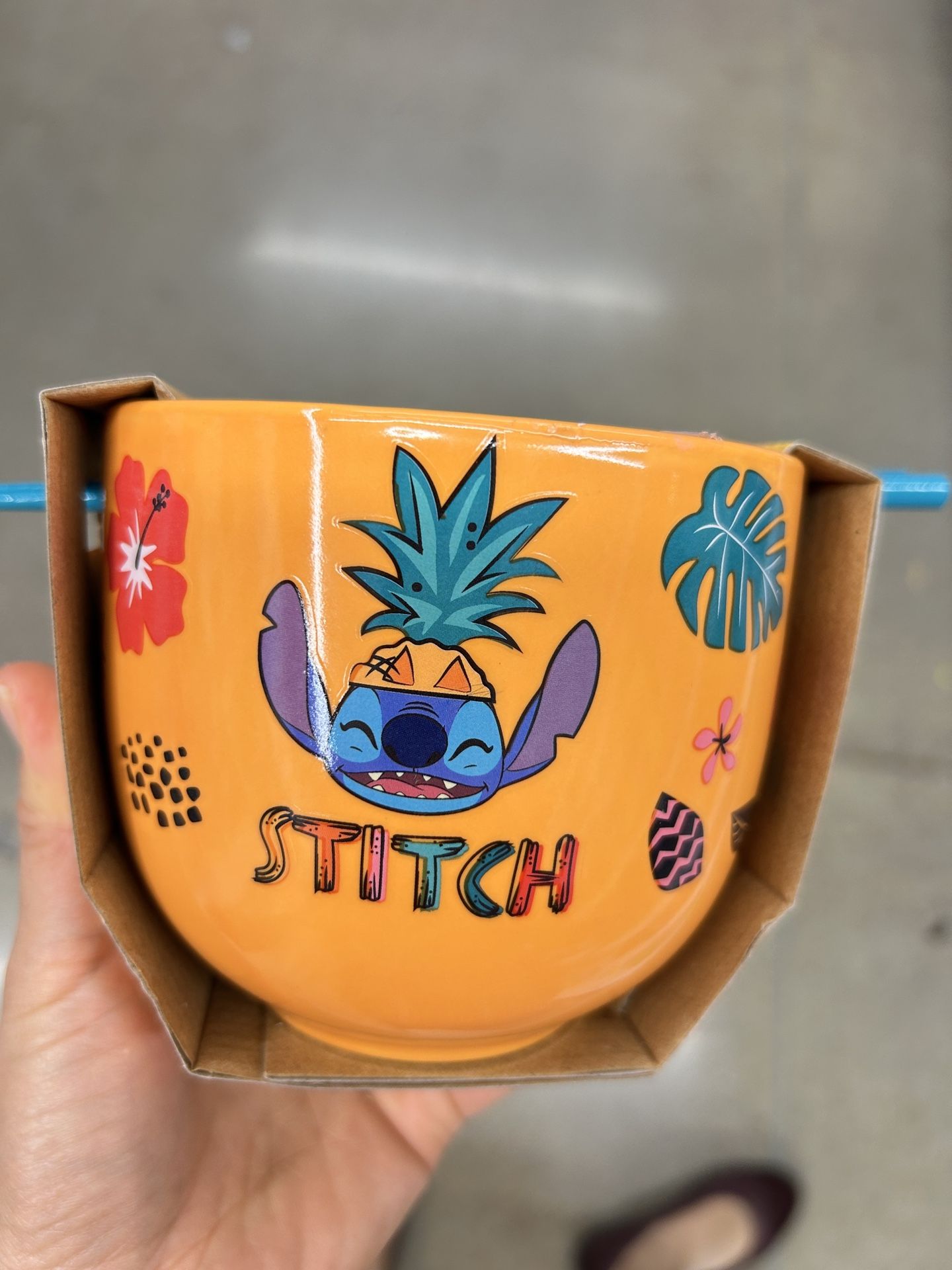 NWT Stitch ramen bowl set