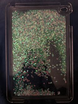 Liquid Case for Apple iPad Mini 4,Creative Design Bling Glitter Shiny Quicksand Sparkle Stars and Flowing Liquid Transparent Plastic Case for Apple i