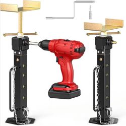 2 Pcs RV Slide Out Support Jacks 13"-26" Camper Slide Out Stabilizer Jacks(Electric Drill Adjust),Travel Stabilizer Jacks Stand