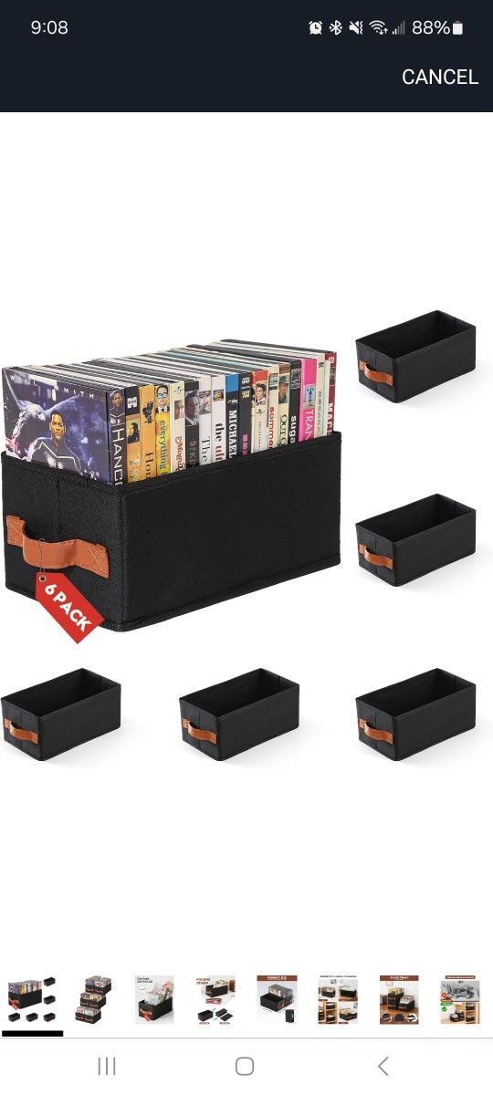 6 Pack of CD/DVD storage drawers