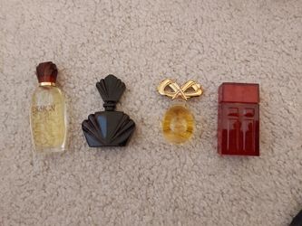 4 small bottles fregrance perfume
