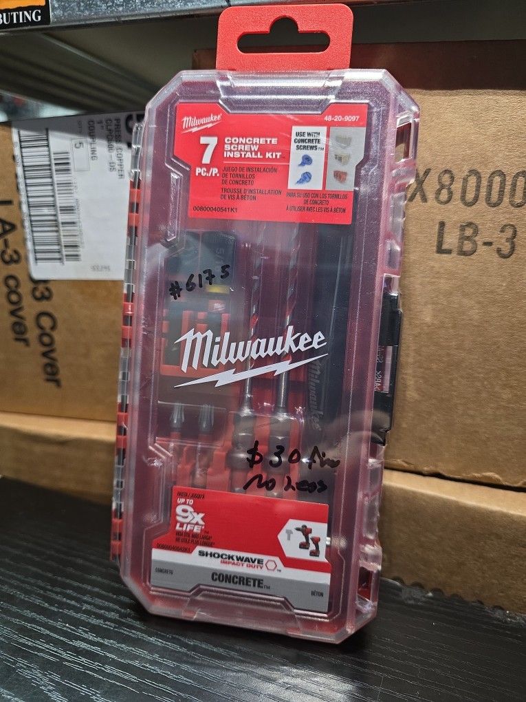 Milwaukee
Carbide Hammer Drill Concrete Screw Installation Kit (7-Piece)