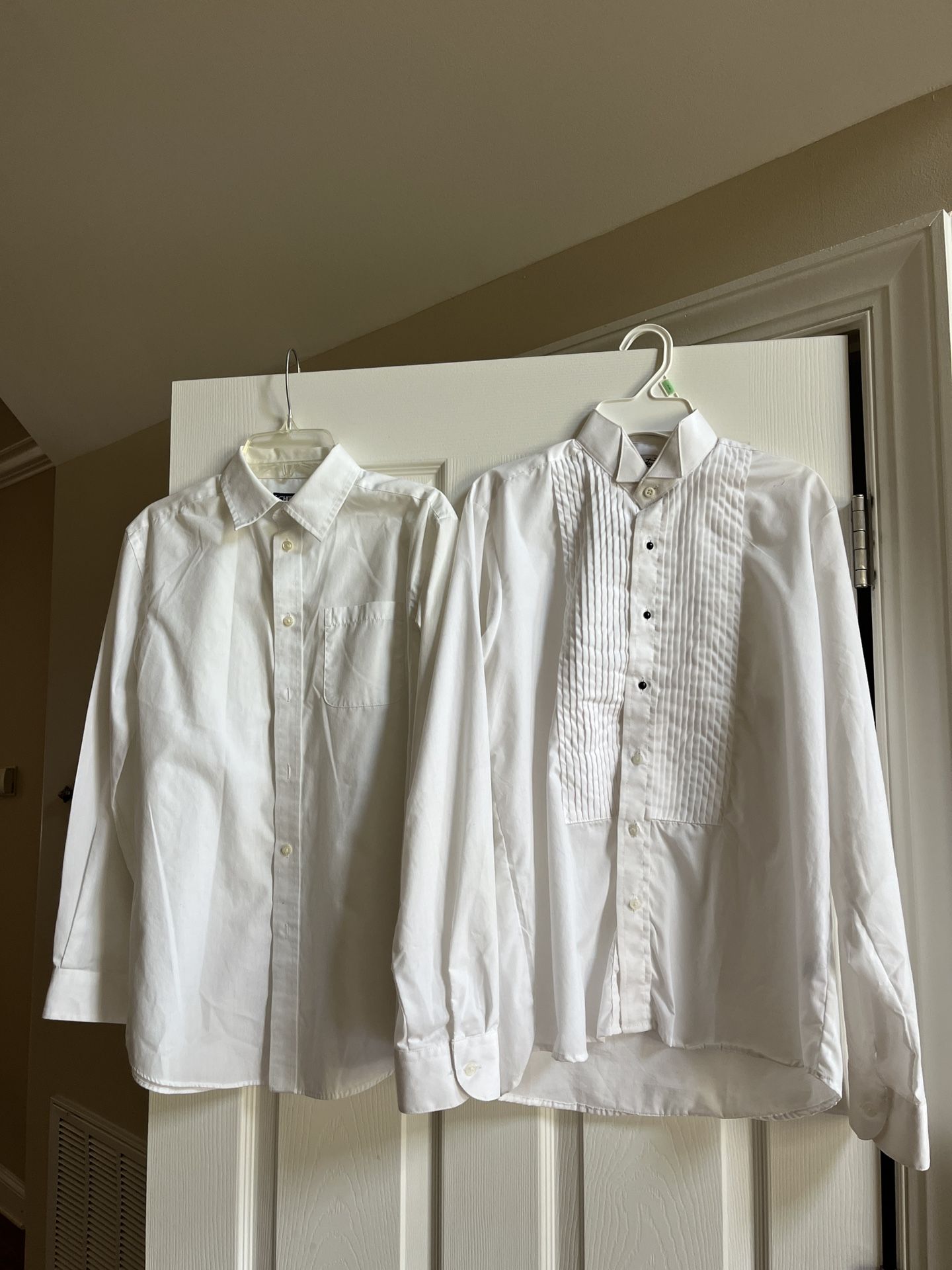 Boys’ White Dress Shirts and Black Dress Pants 