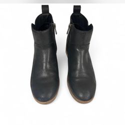 Lucky Brand Ankle, Black Leather Zip Up Size 6.5  Boots
