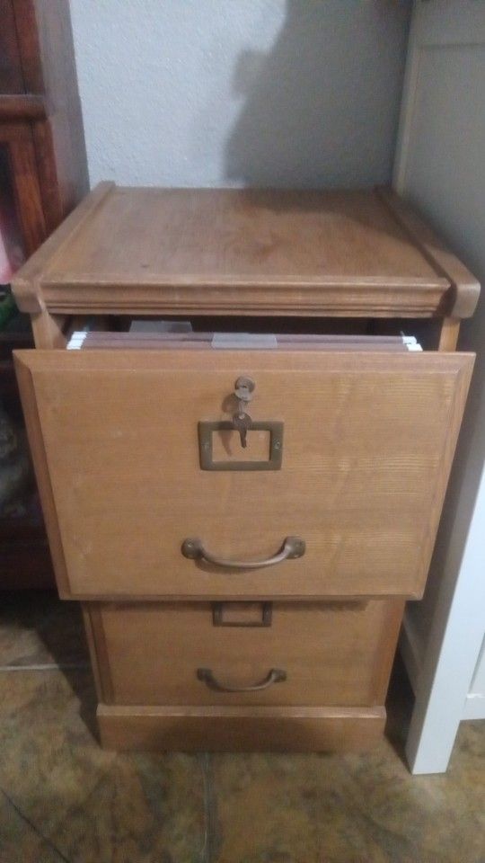 Locking 2 Drawer Letter Filling Cabinet
