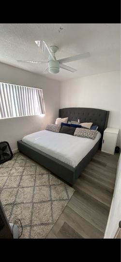 Eastern king bed frame and mattress