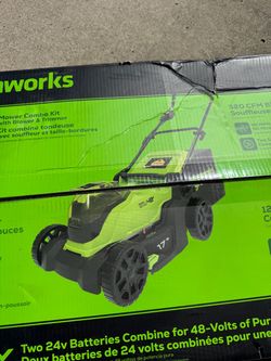Greenworks 48V Cordless Lawn Mower + Trimmer + Blower Combo Kit