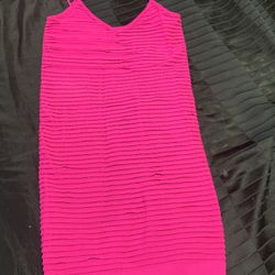Hot pink bodycon dress