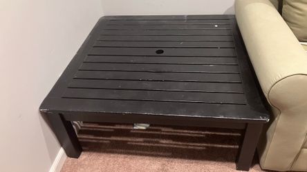 umbrella table patio coffee table wood
