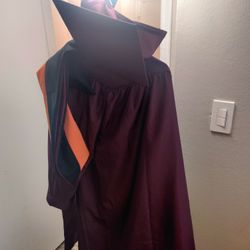 ASU Graduation Ceremony Gown, Hood and Cap