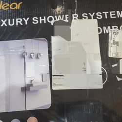 1-Spray Patterns 10 in. Wall Mount Fixed Shower Head Rough in Valve Trim Kit Shower Faucet Set in Blac