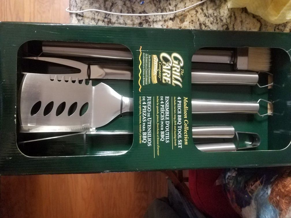 GRILL CARE All Metal BBQ Tool Set