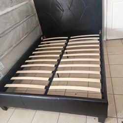 New Black Queen Platform Bed Frame 