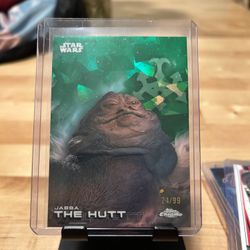 2025 Topps Chrome Star Wars Jabba The Hutt Green /99 #62