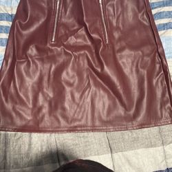 Faux leather skirt