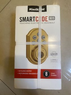 Kwikset 909 SmartCode Electronic Deadbolt featuring SmartKey