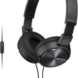 Sony MDR-ZX310AP ZX Series Wired On Ear Headphones with mic, Black

