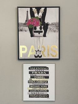 Paris Fashion Wall  Art