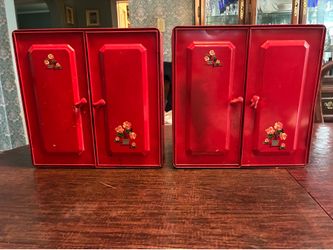 Pair of vintage metal wall cabinets