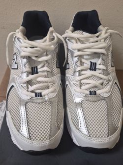 Size-11, New Balance 530, Running Sneakers White/ Navy Blue/Silver