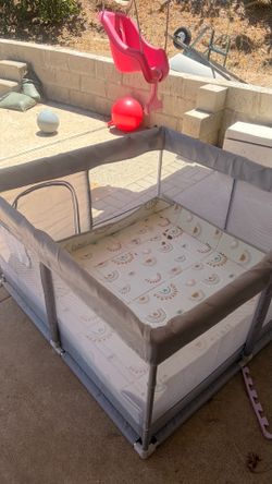 Baby Playpen with Padded Mat