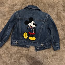 Gap Mickey Mouse Jean Jacket 