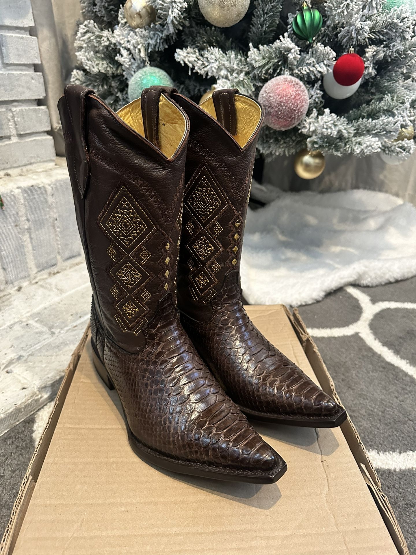 Python cowboy boots