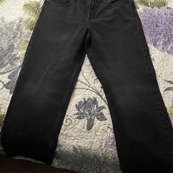 Washed black jeans