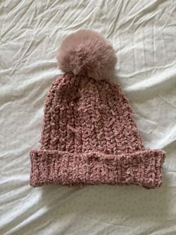 Pink Knit Winter Hat 