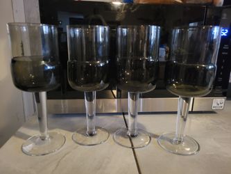 Pier 1 double dip hand blown goblets