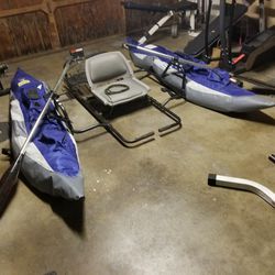 One Person Inflatable Pontoon Boat & Minn Kota Trolley Motor. for Sale in  Sacramento, CA - OfferUp