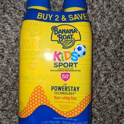 Brand New Banana Boat Kids Sunscreen Spray SPF 50+ 2pack
