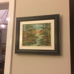Original Hand Painting Framed And Signed By Artist