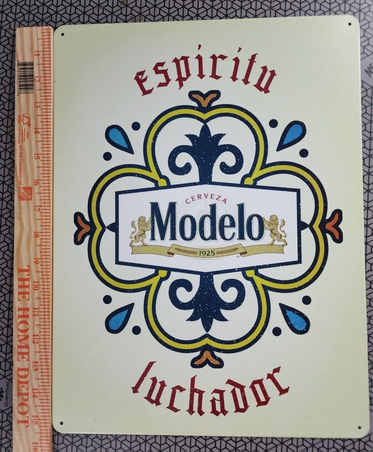 16x12 Modelo Beer Metal Bar Sign