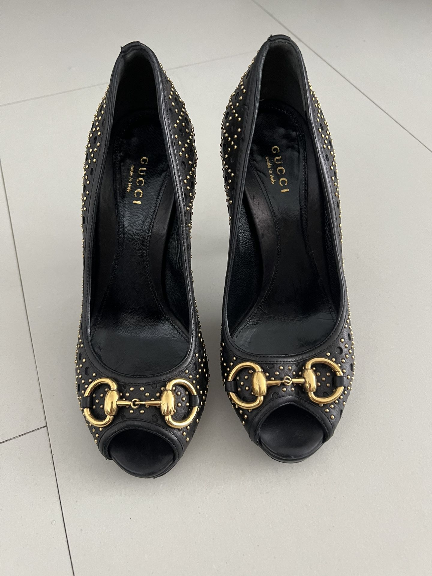 MARY MAGDALENES GUCCI STUD HEELS!!! . SIZE 6 1/2 “ !