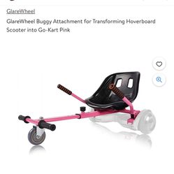 Buggy Attachment for Transforming Hoverboard Scooter into Go-Kart Pink