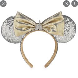 Disney Parks Minnie Cindirella Castle Silver Ears Headband