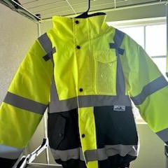 NEW: Safety Green Waterproof  Jacket