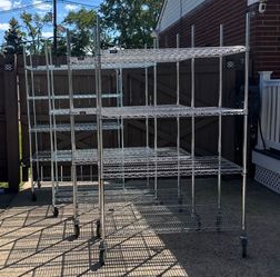 Metal racks with wheels