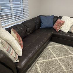 Ashley Furniture Leather Sectional - Available May 13th