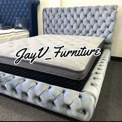 New Queen Bed Frame With Mattress 